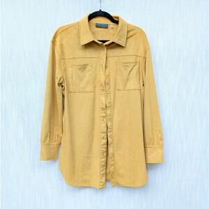 Bagatelle Collection Faux Suede Button Shirt Shacket Jacket, size M